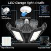 2 Pack Garage Light, 200W 20000LM 6500K LED Shop Lights, Garage Lights Ceiling Led with 6+1 Deformable Panels, Screw In E26/E27 Socket Bulb for