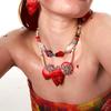 2025 New Necklace Strawberry Pendant Baroque Pearl Beaded Trendy y2k Cute Colorful Choker Neck Accessories for Women Men Jewelry