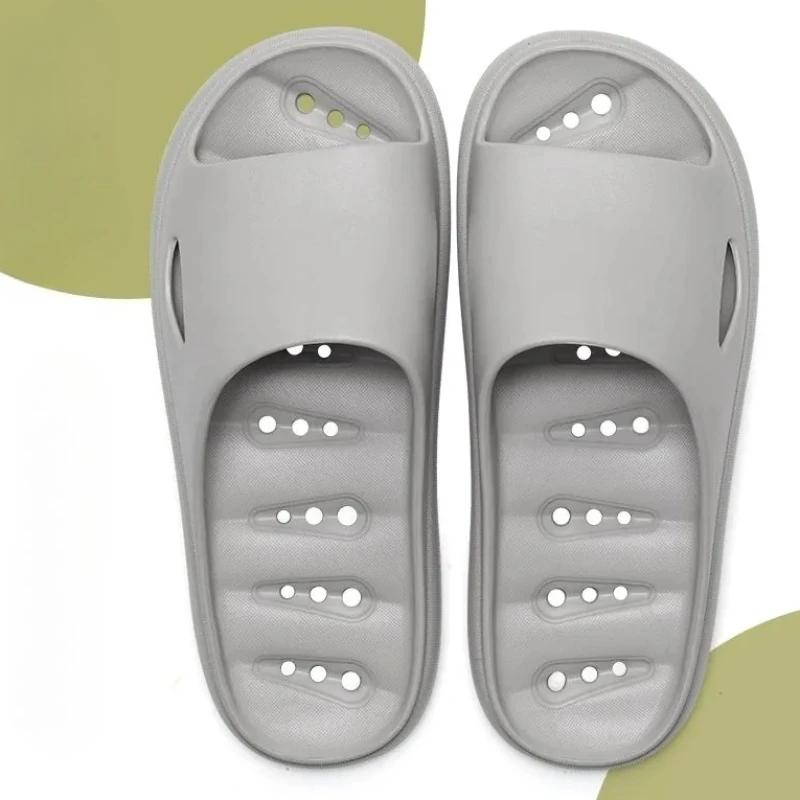 Fashion Shiatsu Flat Indoor Pvc Men's Shoe House Bathroom Walk Around Home Male Slipper Slides High Quality Fashion Comfortable Y2k Fun