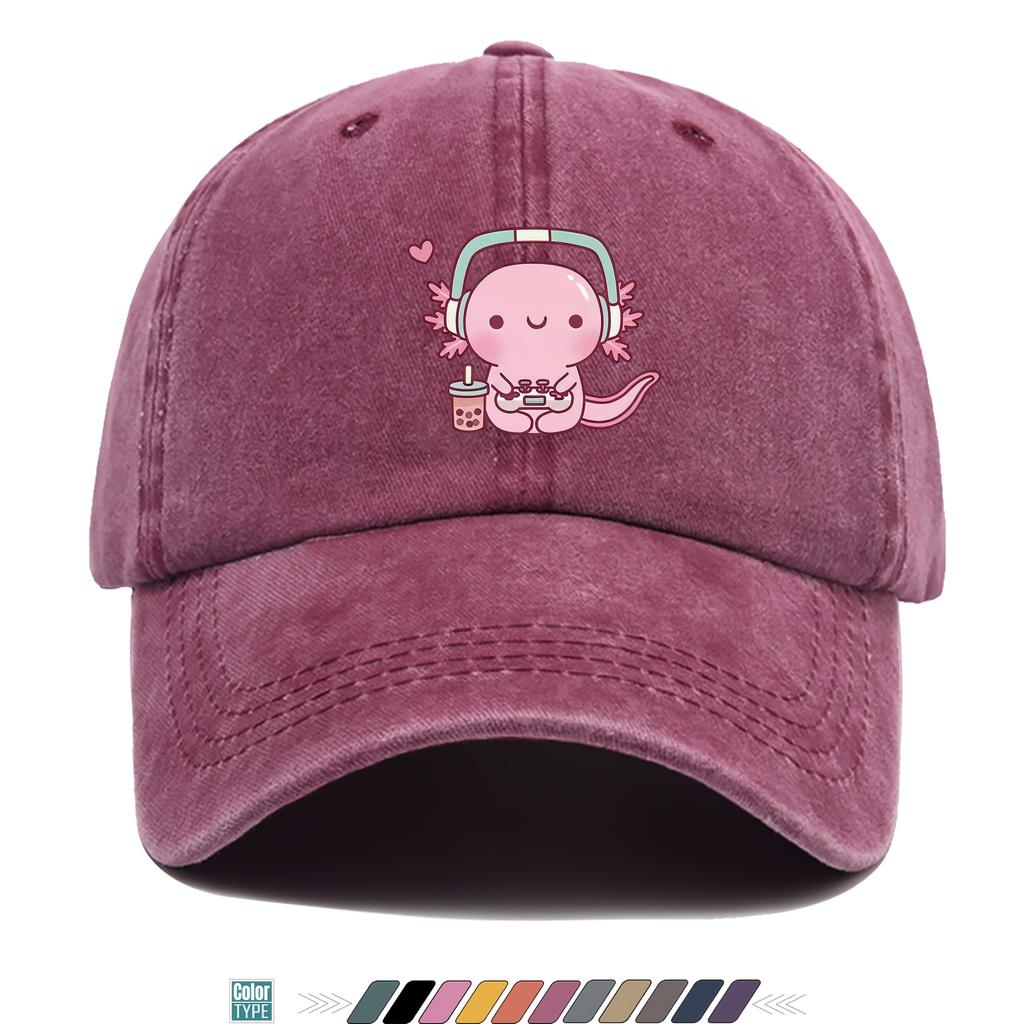 Cute Cartoon SalaUnisexder Print Baseball Cap Breathable And Adjustable Duck Tongue Hat Suitable for All Seasons MultiFunctiona