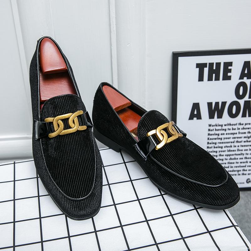 Fashion Plus Size 38~48 Mens Loafers Brand Corduroy Casual Leather Designer Vintage Slip-on Classic Men Driving Wedding Male Dress Shoes