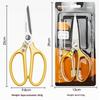 Essential 1PC Multi-Purpose Kitchen Shears Made of Stainless Steel for Heavy-Duty Poultry and Cooking Tasks
