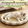 Cartoon Pattern Cat Cooling Mat Round Pet Ice Mat Dog Crate Pad Dog Sleeping Bed Four Seasons