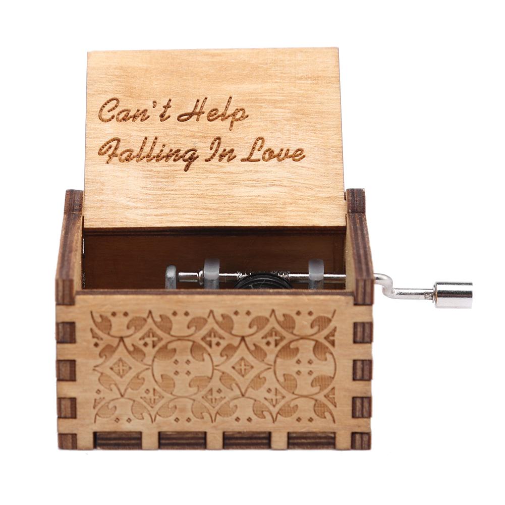 Wooden Graduation Music Box Exquisite Vintage Wood Music Box Creative Manual Fashion Antique Carved for Friends Kids Boys Girls