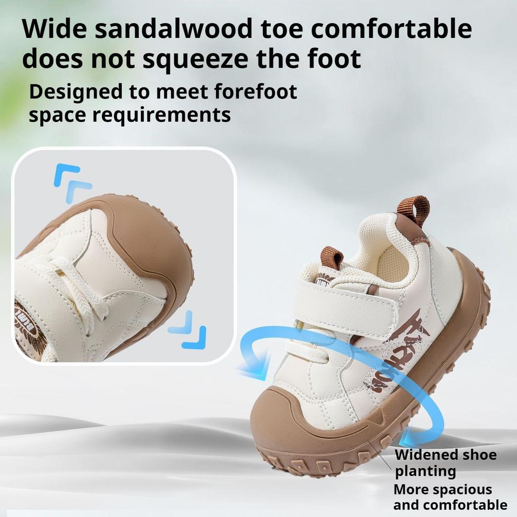 Babytjejs mjuksulade småbarnsskor Bekväma läderskor för spädbarn och småbarn Halkfria och sparkskyddande skor för pojkar