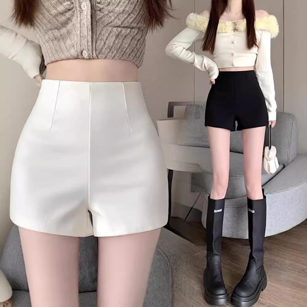 

Women’s High Waist White Booty Shorts - Summer 2024 Elastic Fit XL чорний