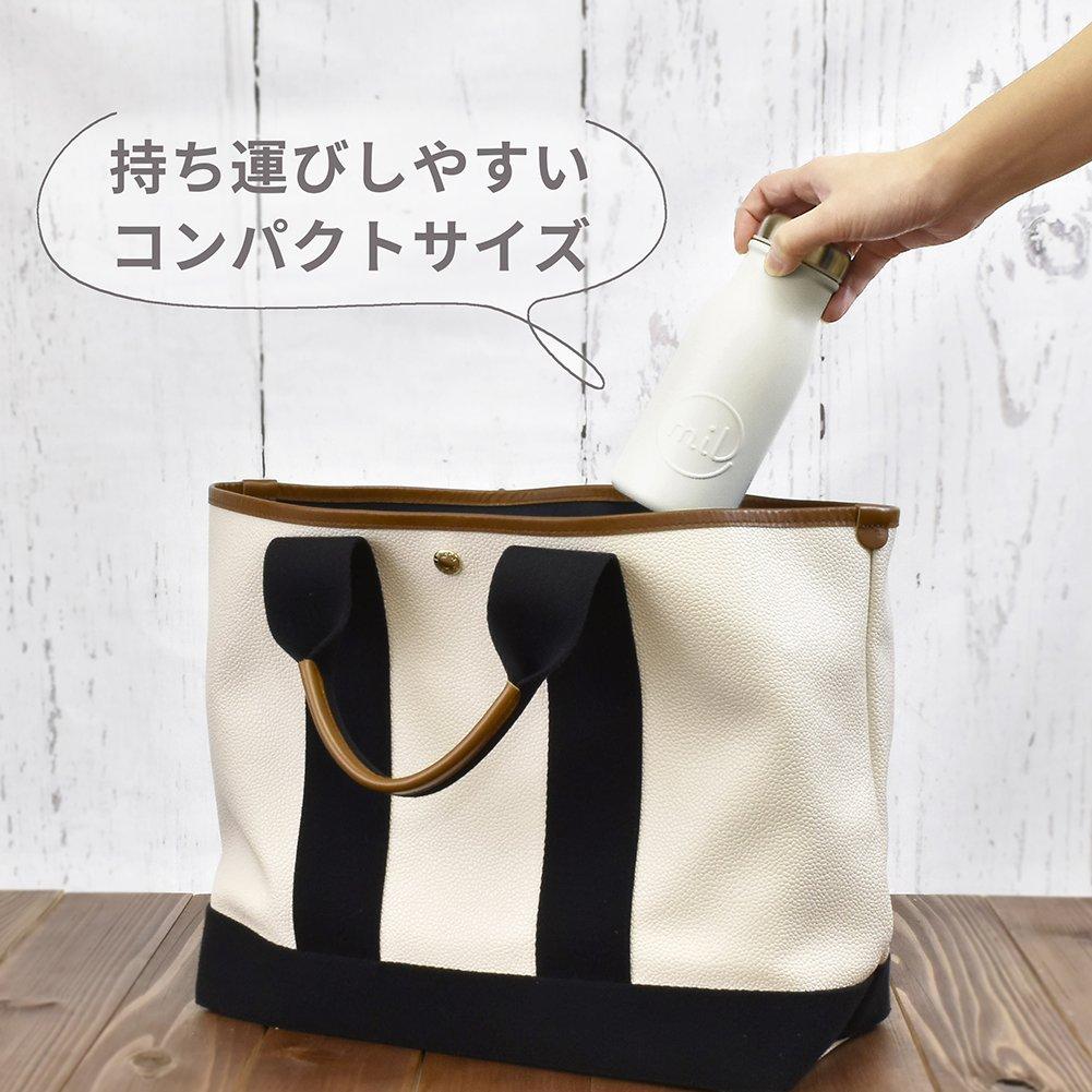 Wahei Freiz Water Bottle Mug Bottle 350ml Ivory Vacuum Insulated Bottle My Bottle Thermal/Cold MR-8293
