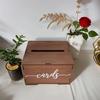 Wedding Card Box with Lid Wood Gift Card Box for Wedding Reception Rustic Envelope Money Box DIY Rustic Wedding Party Supplies