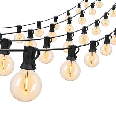 7,6 m 15 m 30 m LED řetězová světla 50 led E12 G40 žárovka PC stínidlo vodotěsné zahradní osvětlení venkovní světelná girlanda pro svatební výzdobu