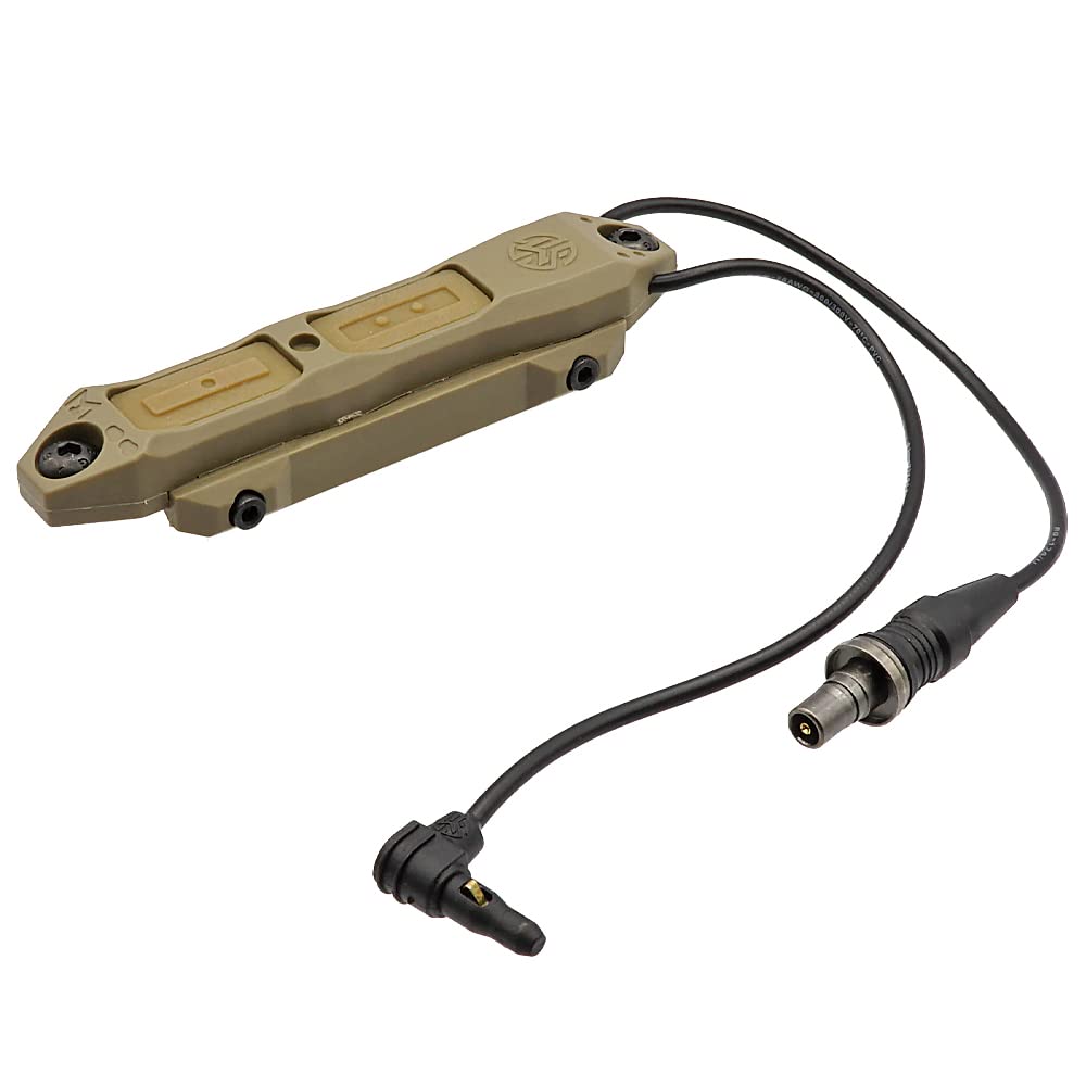 SOMOGEAR TAPS Dual Switch Replica with SUREFIRE and PEQ Plugs, 20mm Rail & M-LOK Mountable, Remote Switch (DE Dark Earth)