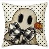 Halloween Decoration Pumpkin Ghost Linen Throw Pillow Cover Car Sofa Lumbar Pillow Cushion