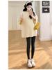 2025 Spring Fashion Plus Size Maternity T-Shirt: Trendy Loose-Fit, Casual, Three-Quarter Sleeve for Moms