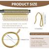 20 Packs Gold Curtain Rings and Shower Curtain Hooks Set, 30mm/1.18 Inch Internal Diameter Metal Drapery Pin Hooks for Window Door Drapes (Gold)
