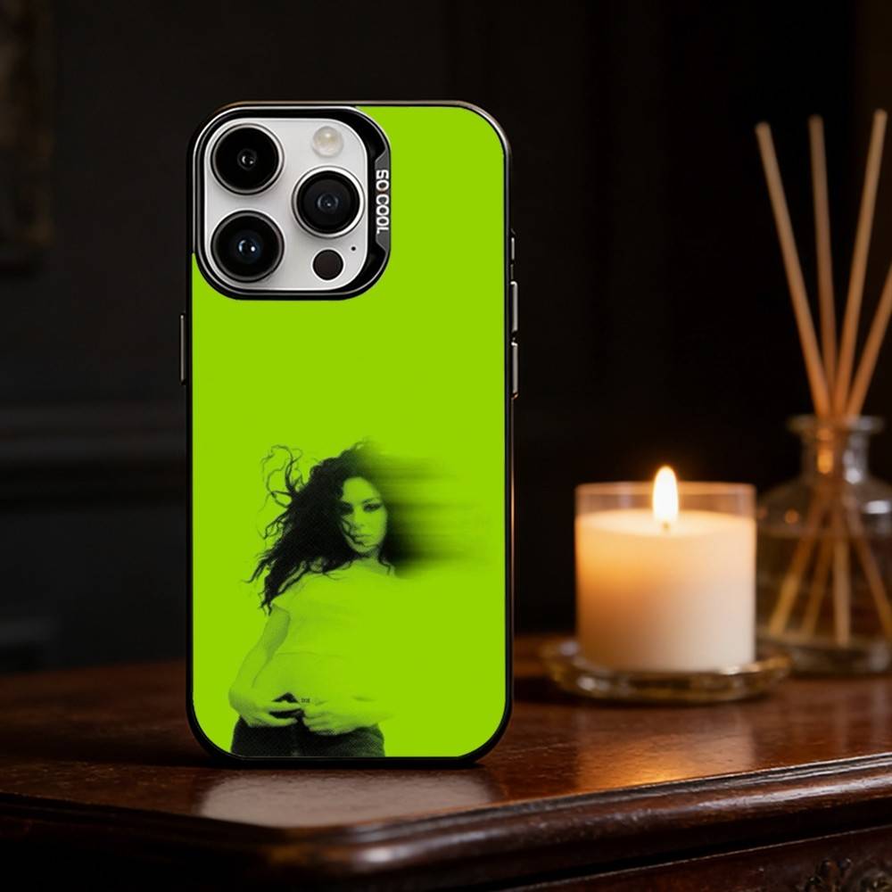 

Charli XCX 360 Brat Phone Case For iPhone 17,16,15,14,13,12,11,Pro Max,Plus Candy Silver Cover iPhone15pro