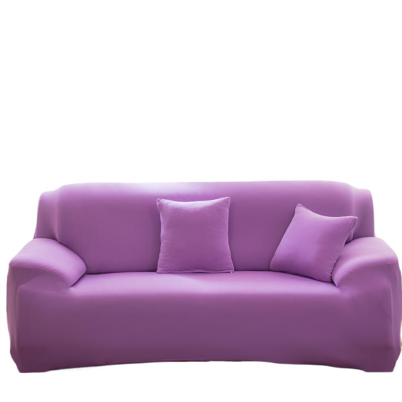 Spandex Sofa Cover Silky Soft 1-Piece Black Slipcover for Sofas Super Stretch Universal Couch Cover for Living Room