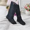 2025 hollow boots shoes breathable knit line mesh fashion high help summer women's boots high to help women's shoes 11 colors