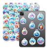 New 50 Round Bottles Underwater World Ins Creative Bottles Cute Cartoon Marine Animal Stickers Handbook Decoration