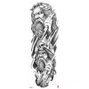 Waterdichte tattoo stickers voor de hele arm: Jezus, Maagd Maria, Kroon, Leeuw-ontwerp