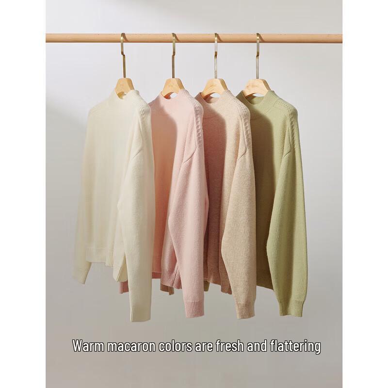 INMAN Women's Merino Wool Long Sleeve Knitted Sweater