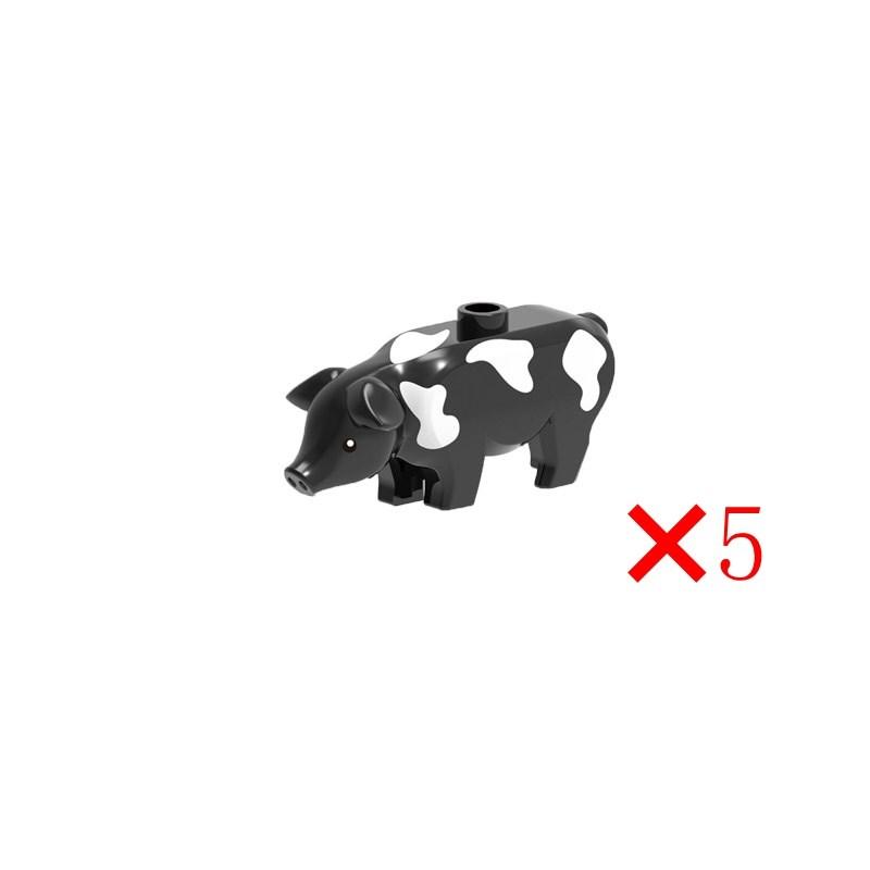 Animals Cute Sheep Goat Cow Pig Dog Chicken Livestock Figures MOC Building Blocks Toys for Children Gifts DIY Toy Animal Part