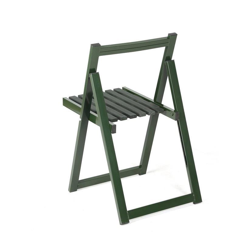 Folding Chair with Backrest: Wooden Slats, Steel Frame for Camping, Training, Meetings, Disaster Relief, and Outdoor Leisure