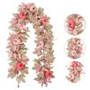 Thanksgiving Decoration Garland Adjustable Halloween Decoration Garland Pink Pumpkin Garland Versatile For Mantel Doorframe