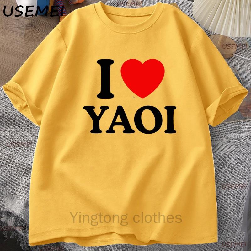 

T-Shirt Men Women Funny Cotton Short Sleeve Men s Clothes Streetwear Y2k Graphic Tees Vintage Loose Streetwear XL жовтий