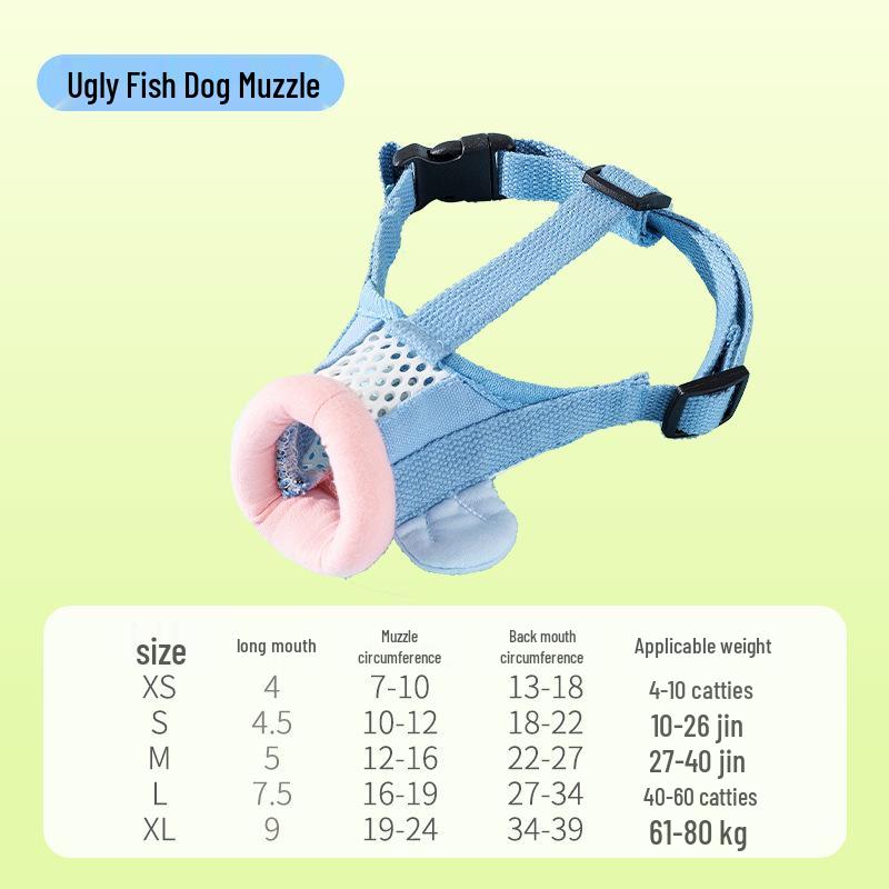 

Adjustable Breathable Mesh Dog Muzzle for Small and Medium Breeds - Anti-Bite and Anti-Struggle Design S (For 10-26 lbs)