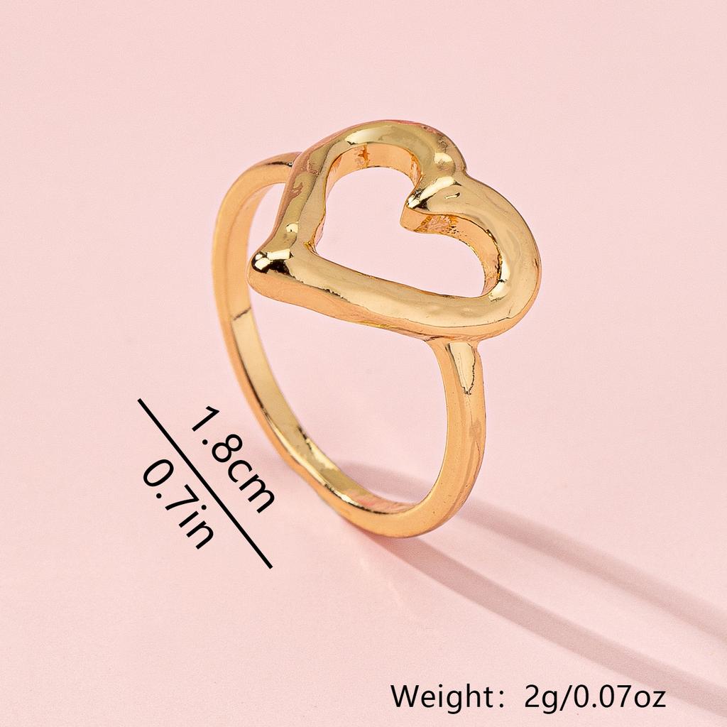 Women's Ring, Simple Heart-Shaped and Infinity Symbol Classic Style Ring, Suitable for Daily Wear and Valentine's Day Gift Giving