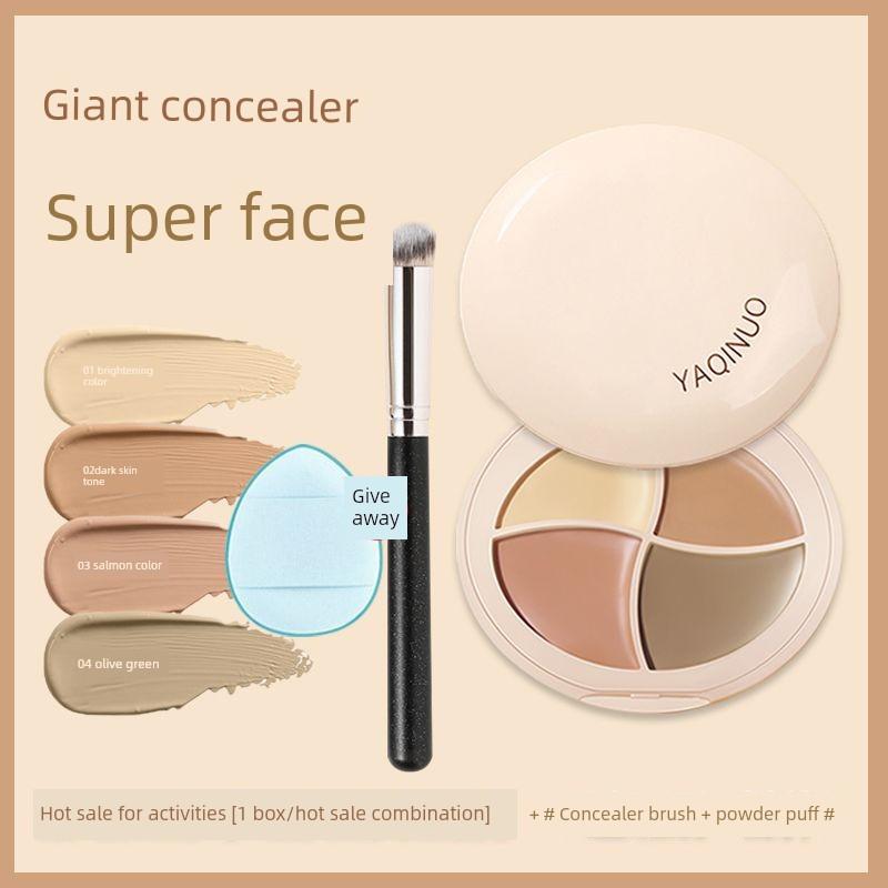 Xiaoyu Haitang Recommends Four-Color Concealer To Cover Dark Circles, Spots, Freckles, Tear Troughs, Moisturizes Without Caking, Suitable for Students