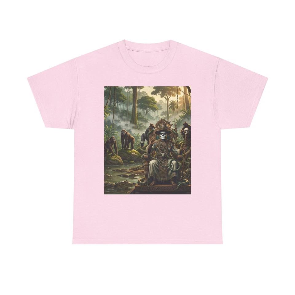 Jungle Expedition Scene T-Shirt | Vintage Tropical Illustration 9 S