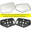 For Chevrolet Silverado GMC Sierra 2014- Rearview Mirror Reflector LED Lenses Car Left/Right Side Heated Mirror Glass