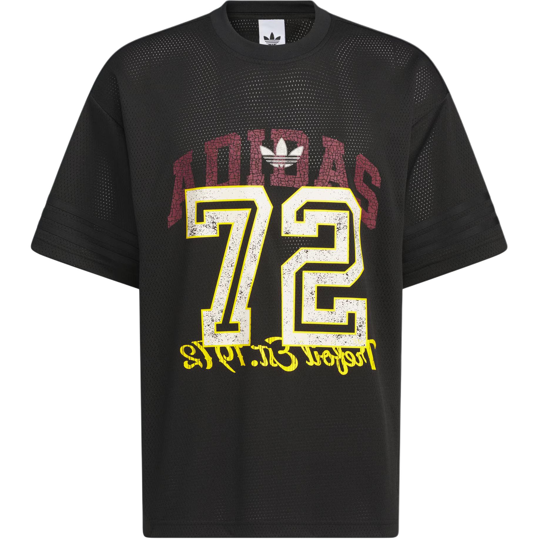 Adidas Originals Basketball Loose Fit Drop Shoulder Cotton Graphic T Shirt Unisex Black KF0720 S