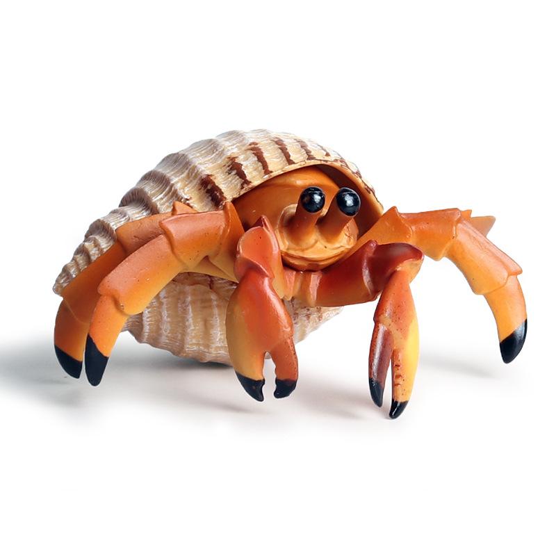 Kids' Cognitive Learning Toys: Realistic Marine Animal Models - Crab & Hermit Crab Figures