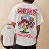 One Piece Chopper Cotton TShirt Summer Short Sleeve Casual Streetwear Fashion