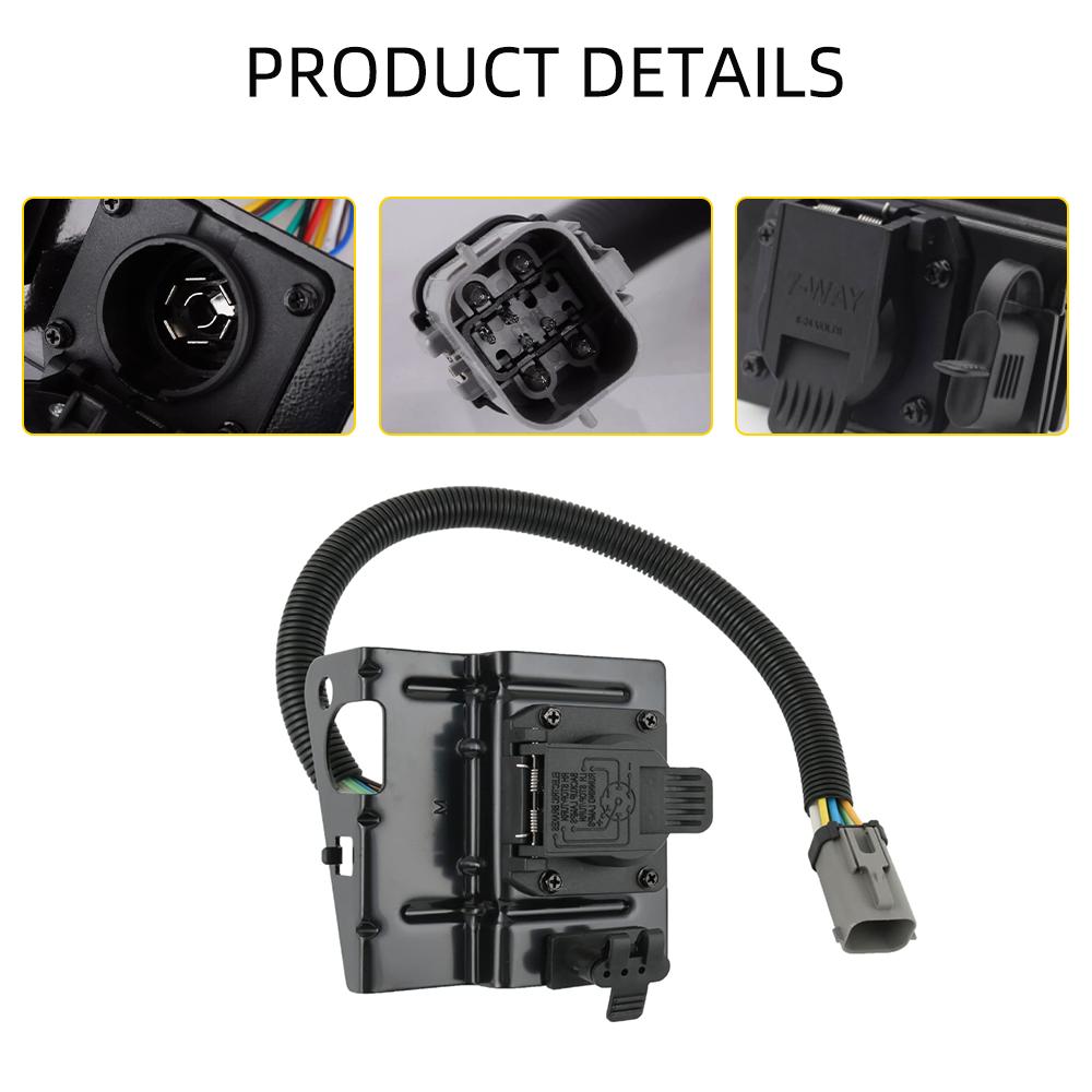 2C3Z-13A576-DA 4 & 7 Pin Trailer Tow Wiring Harness Plug for Ford F250 F350 Super Duty 2002-2004 Loom Harness 2C3Z13A576DA