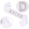 Wedding Day Set Rhinestones Hair Ornament Bridal Veil With Adjustable Shoulder Fasteners