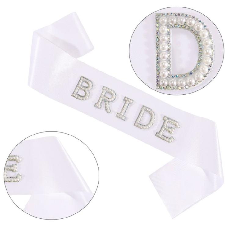 Wedding Day Set Rhinestones Hair Ornament Bridal Veil With Adjustable Shoulder Fasteners
