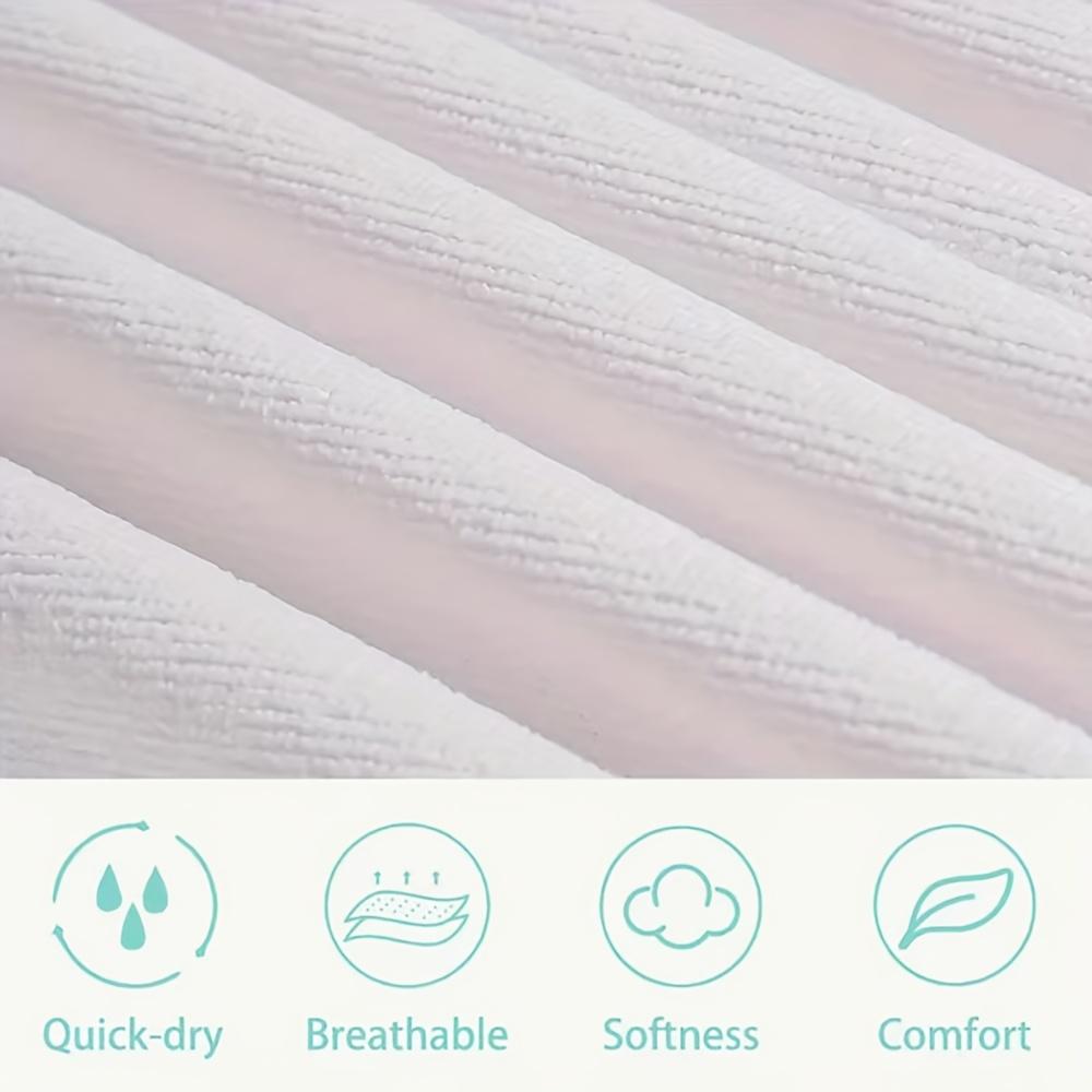 2D Flat - 1pc Black and White Striped with Golden Dots Beach Towel | Soft, Skin-Friendly, Non-Shedding, Easy to Clean, Durable