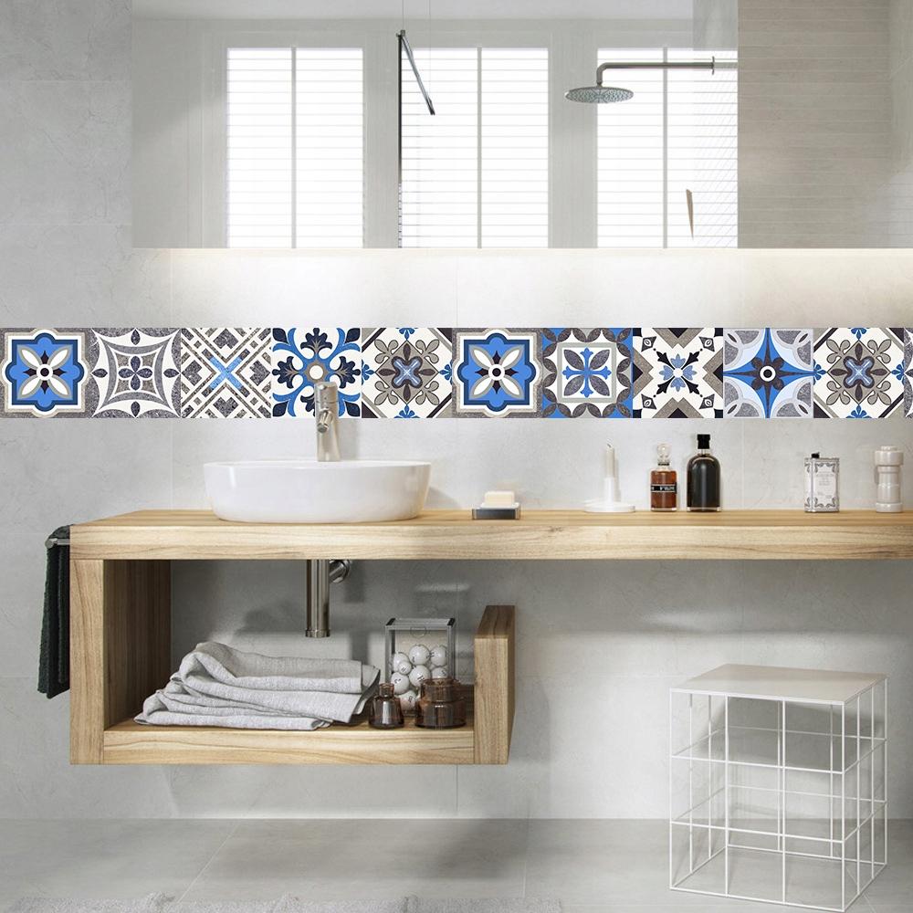 Self-adhesive PVC Patchwork Panel Tiles Set of 10 Pieces Wallpaper 20X20Cm Zm-06-039