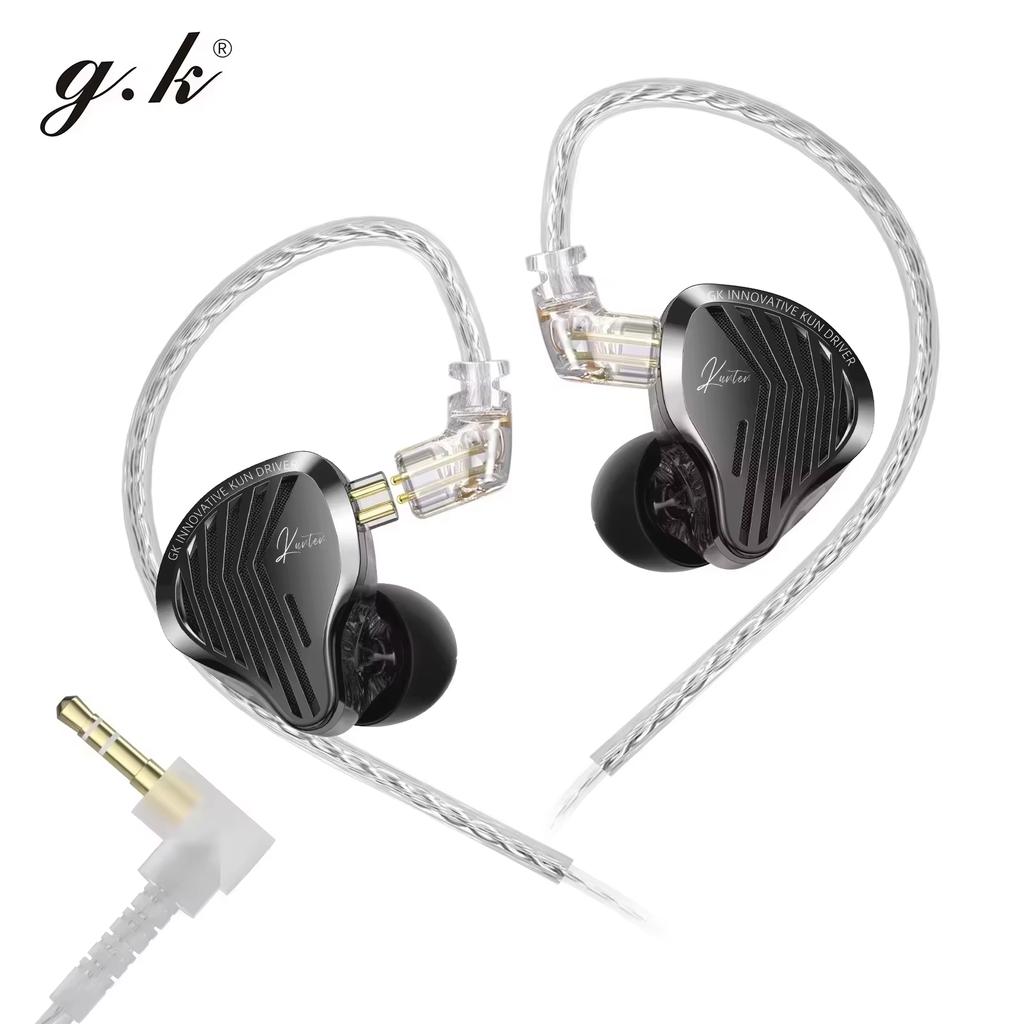 Căști Metalice Hifi Gk Kunten cu Drivere Dinamice, Bas Puternic, cu Cablu Detașabil cu 2 Pini, Cadou pentru Sportivi, Gameri, Iubitori de Muzică