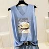 Oversize Vest Women Undershirt Sleeveless Loose Vest Casual V-Neck Suspenders Vest Shawl