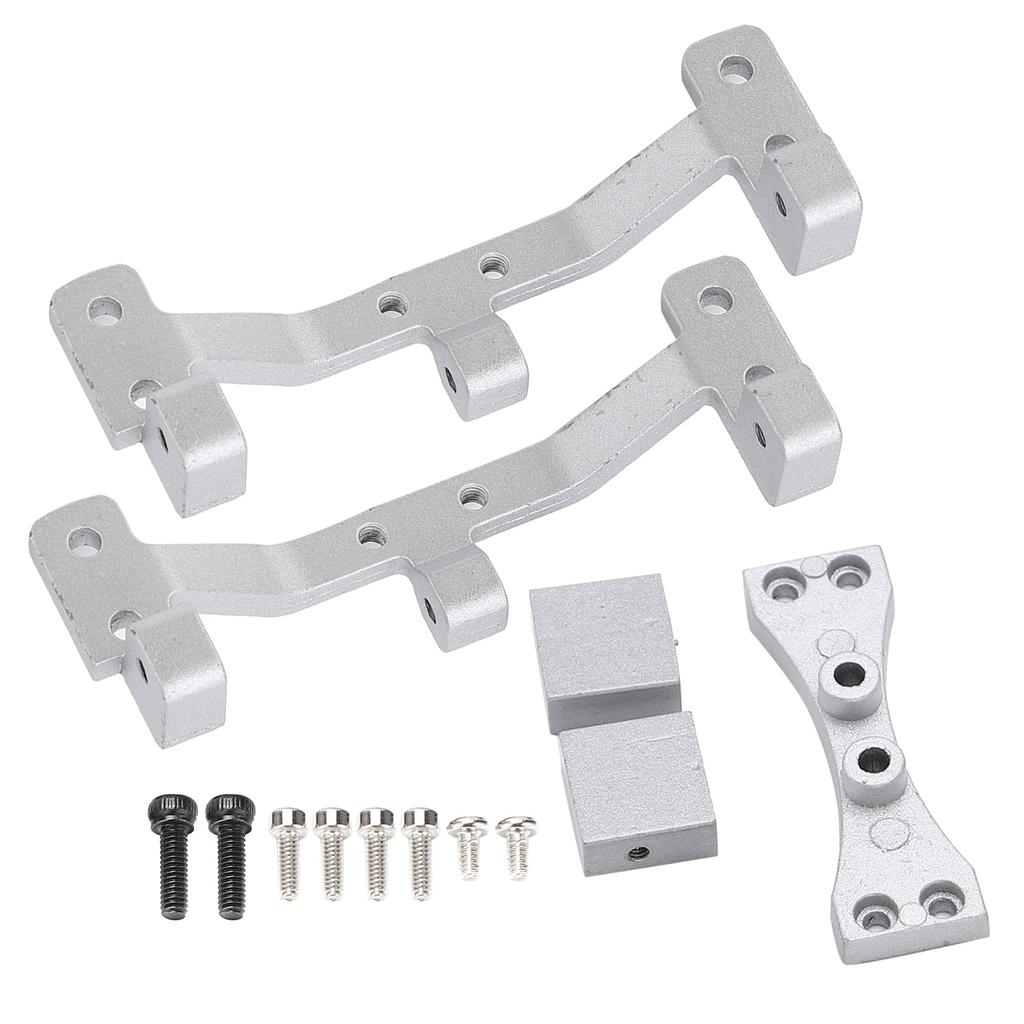 RC Car Modification Tie Rod Seat with Rear Axle Steering Gear Bracket for MN 112 99S D91 D90Silver