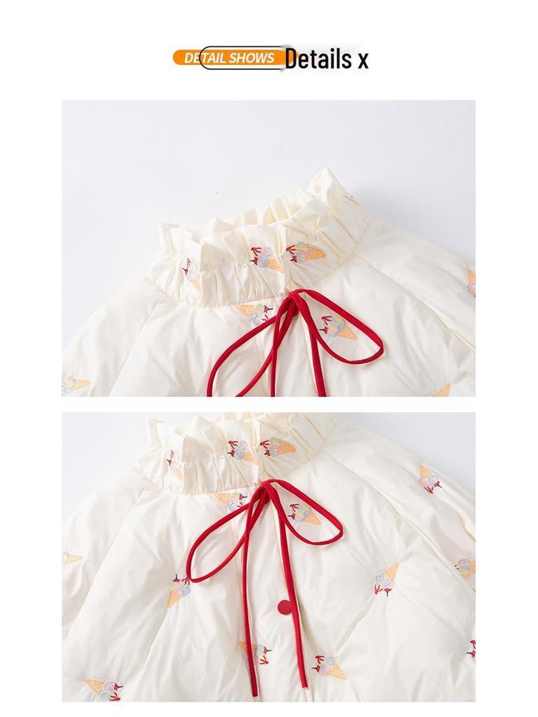 Girls' 2025 Korean-Style Thick Down Jacket - Stylish Autumn/Winter Outerwear