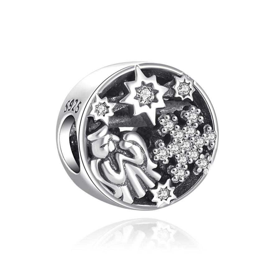 New 925 Silver Angel Sphinx God Of Wealth Buddha Pendant Charm For Bracelet DIY Jewelry Gift