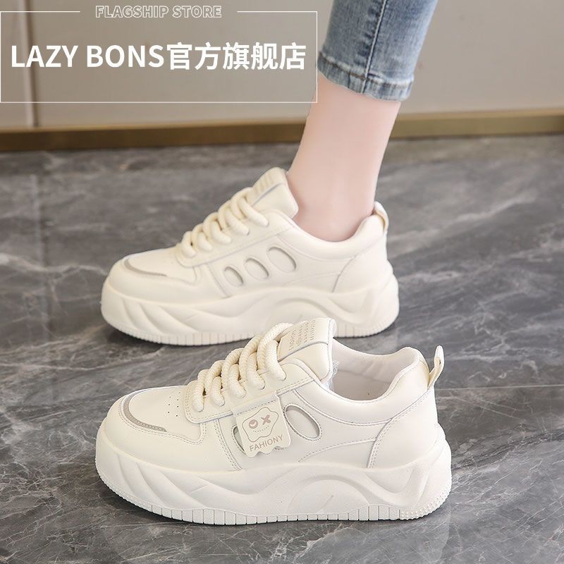 Bread women's shoes spring versatile casual niche original board shoes student sports thick sole heightening little white dad women's shoes