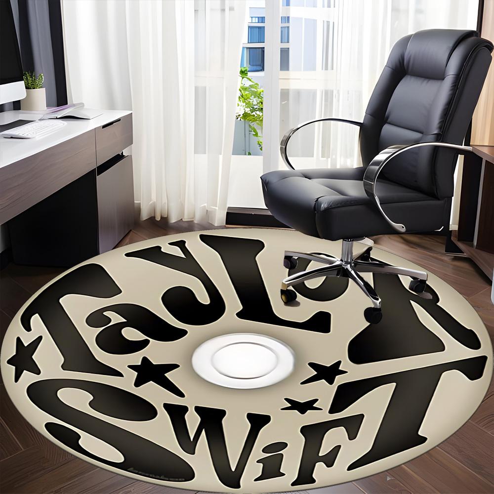 Music Star Taylor Swift Office Round Area Rug, Under Office Chairs Bedroom Living Room Home Decor a0908137
