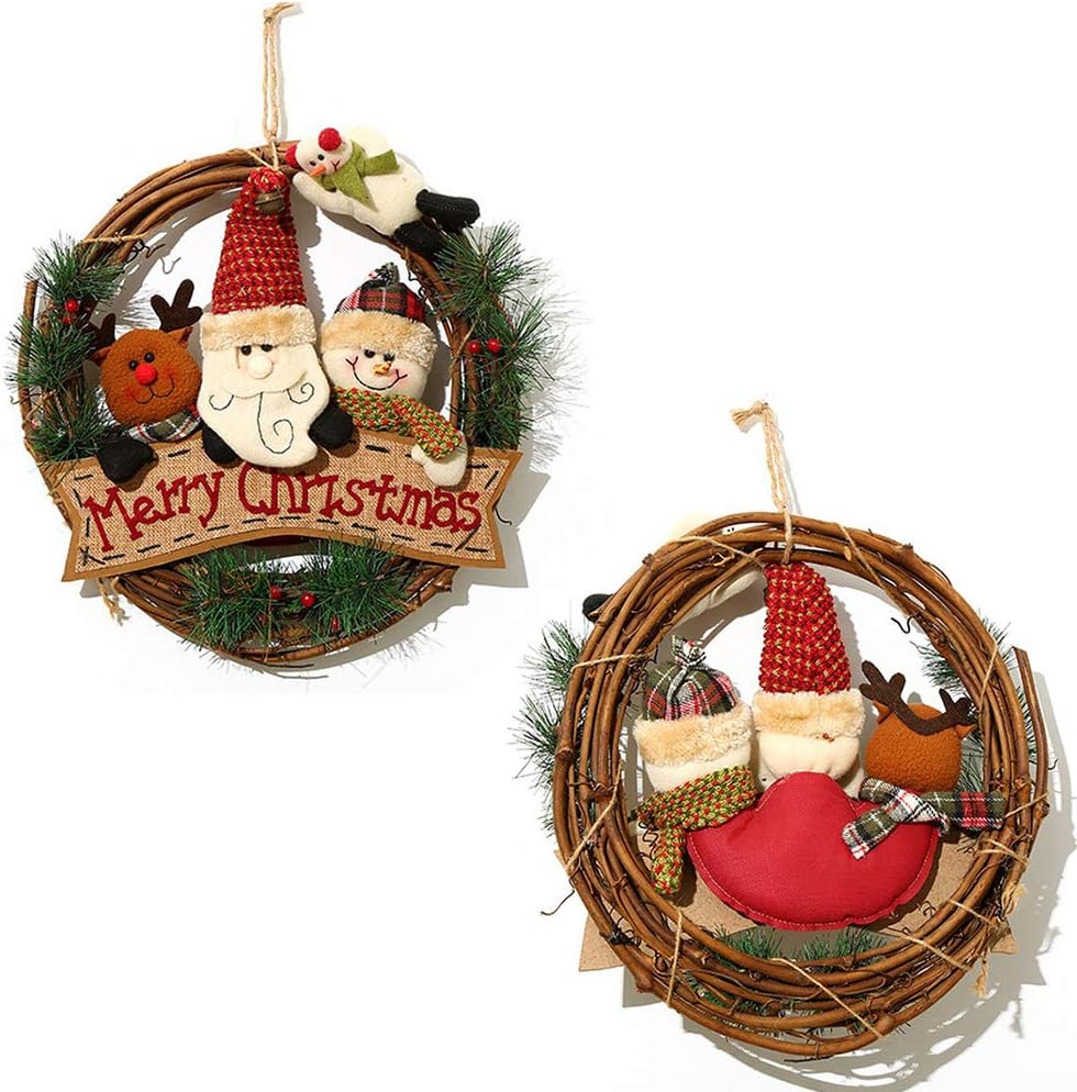 Exquisite Workmanship Christmas Hanging Wreath Pendant For Holiday Decorations Christmas Decorations
