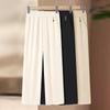 High-Waisted Tencel Pants for Middle-Aged and Elderly Women - Loose Fit, Slimming, Elastic Waistband, Casual Straight-Leg.