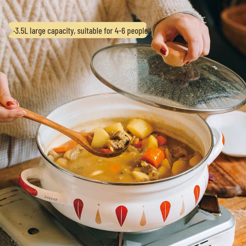 Shuke 24,8 cm Emaille-Suppentopf